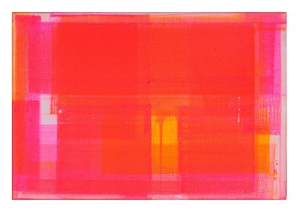 Durchblick Gelb II, Bild rot, Acryl Bleistift LWD,   Marius D. Kettler  2019